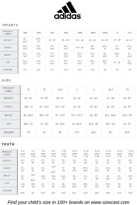 adidas youth medium size chart|adidas big kid size chart.